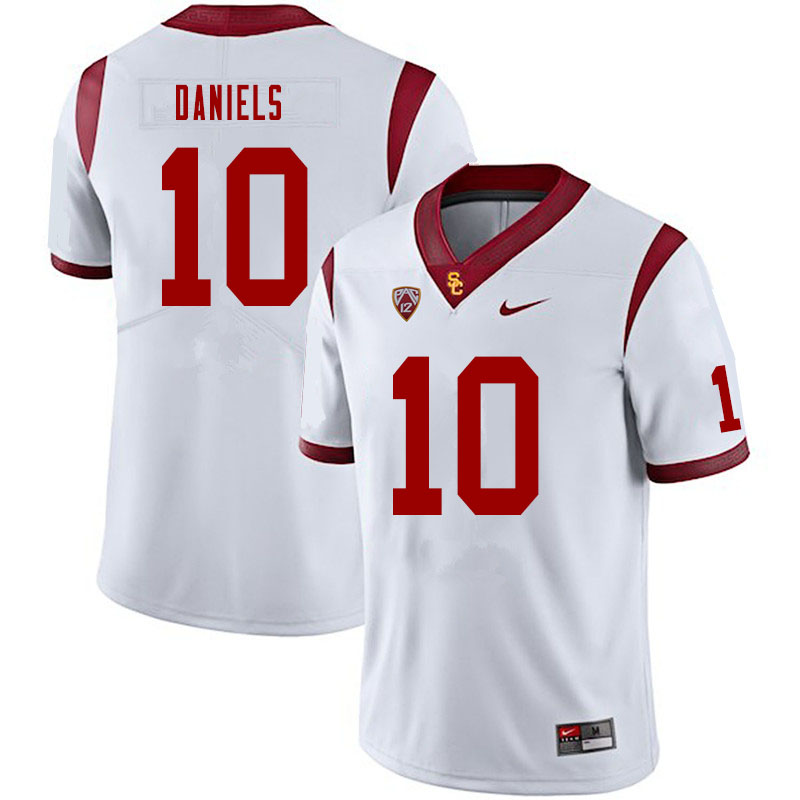 Men #10 JT Daniels USC Trojans College Football Jerseys Sale-White
